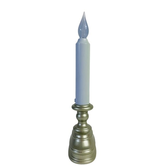 Flameless Candle Dusk to Dawn TImer Sensor Battery Pewter Color Base By Xodus - Picture 3 of 12